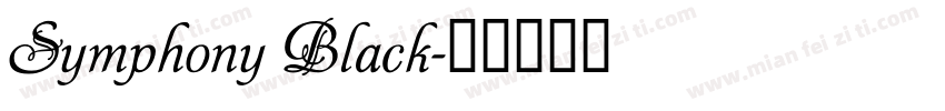 Symphony Black字体转换
